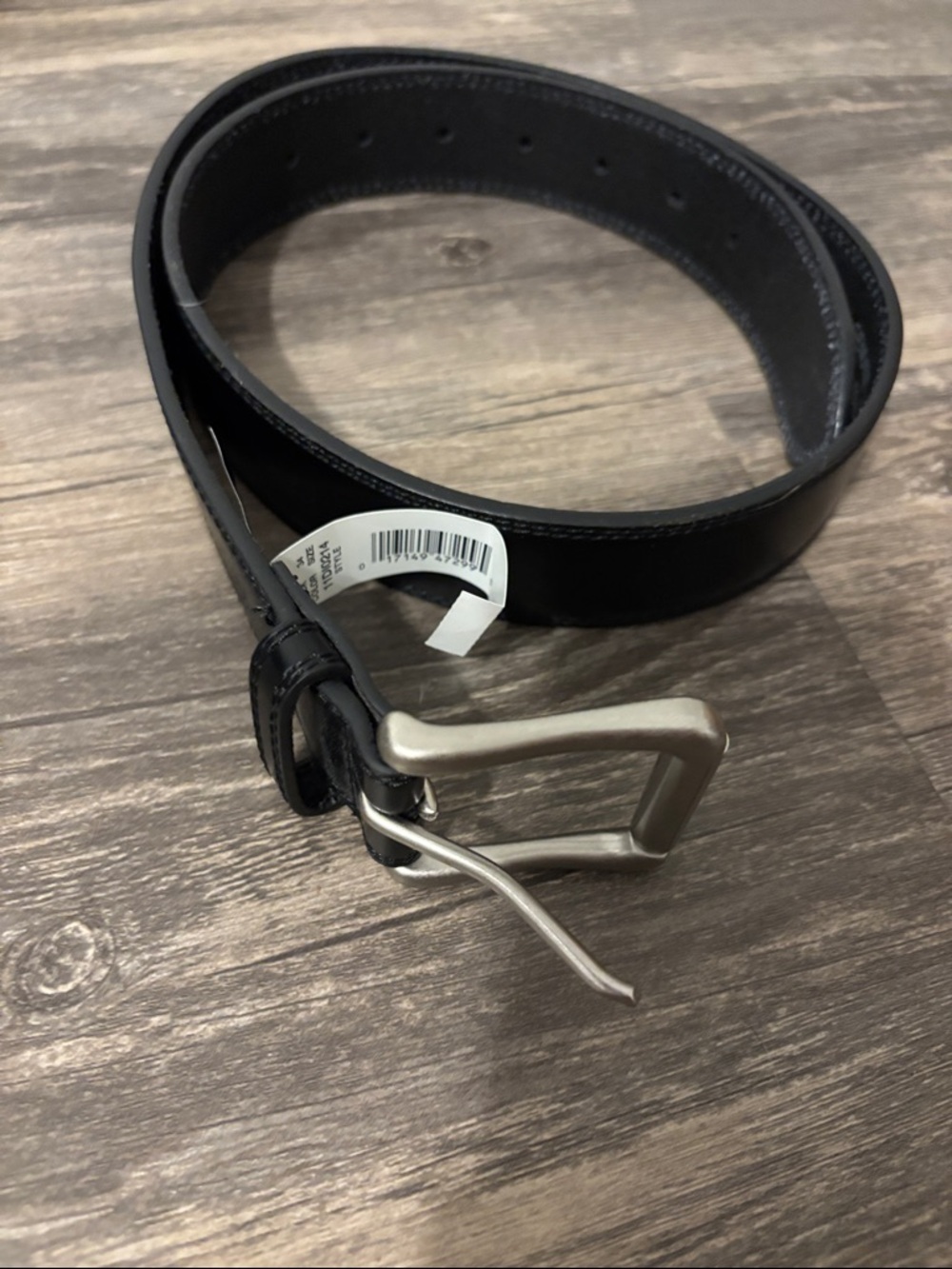 Dickies Black Belt with Matte Silver Buckle